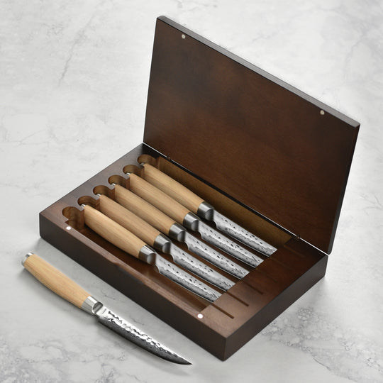 Enso Hizashi 6 Piece Steak Knife Set with Case