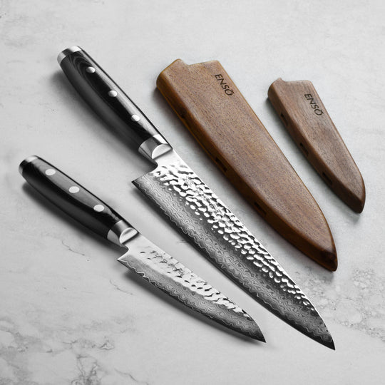 Enso HD 2 Piece Utility & Chef's Knife Set with Sheaths
