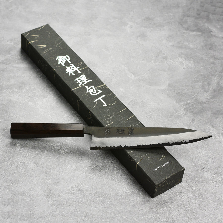 Hatsukokoro Shinkiro Aogami Super Kurouchi Damascus 8.25" Gyuto, Ebony