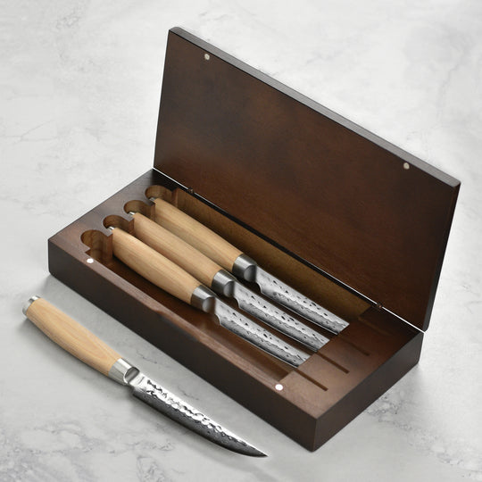 Enso Hizashi 4 Piece Steak Knife Set with Case