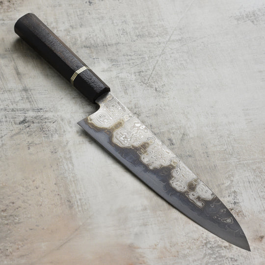Shoichi Hashimoto Shiomachi Aogami #2 + Shirogami #2 Coreless Damascus 9.4" Gyuto