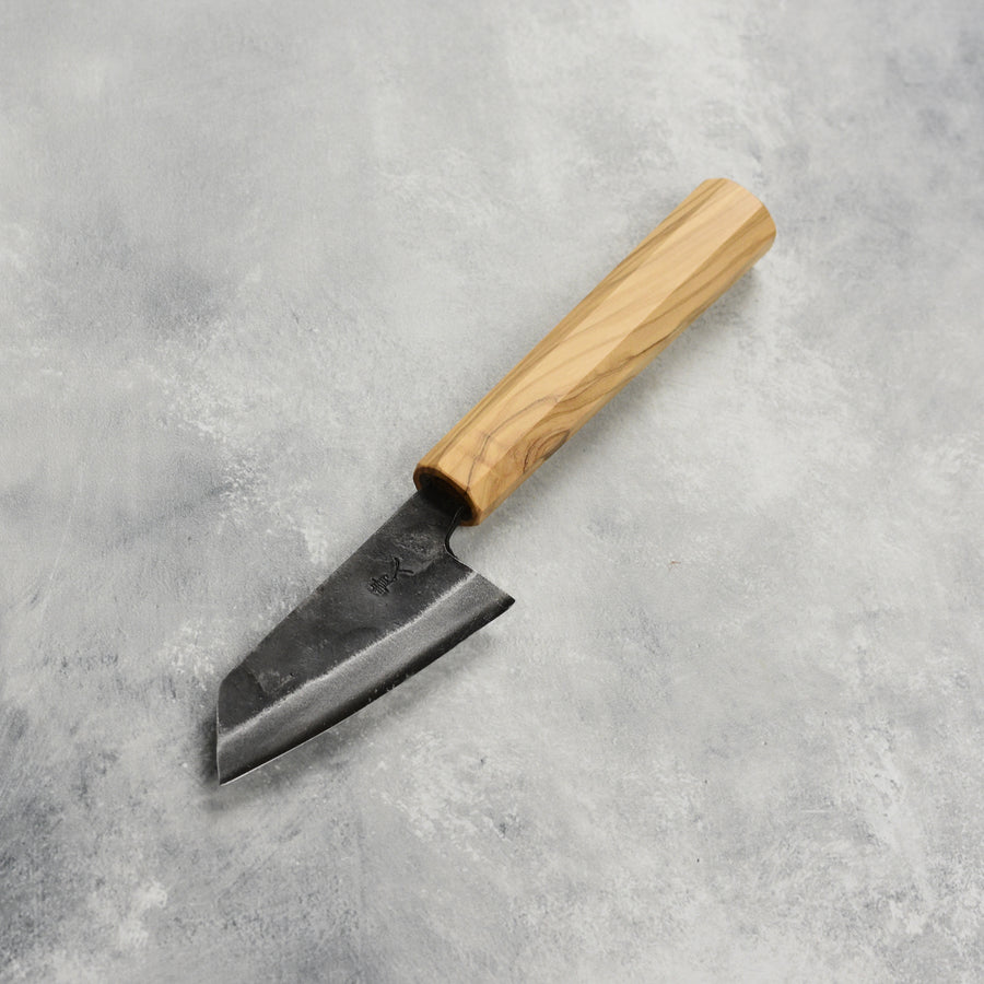 Hatsukokoro Kurogane Aogami #2 Kurouchi 3.1" Ko-Bunka, Olivewood