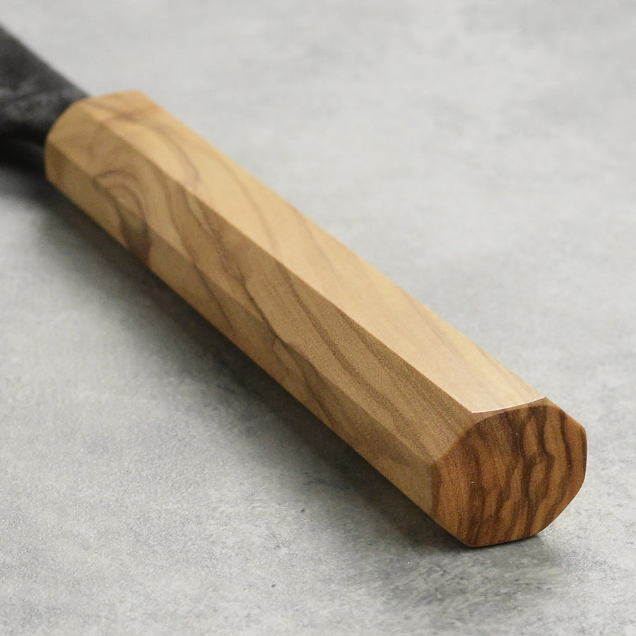 Hatsukokoro Kurogane Aogami #2 Kurouchi 3.1" Ko-Bunka, Olivewood