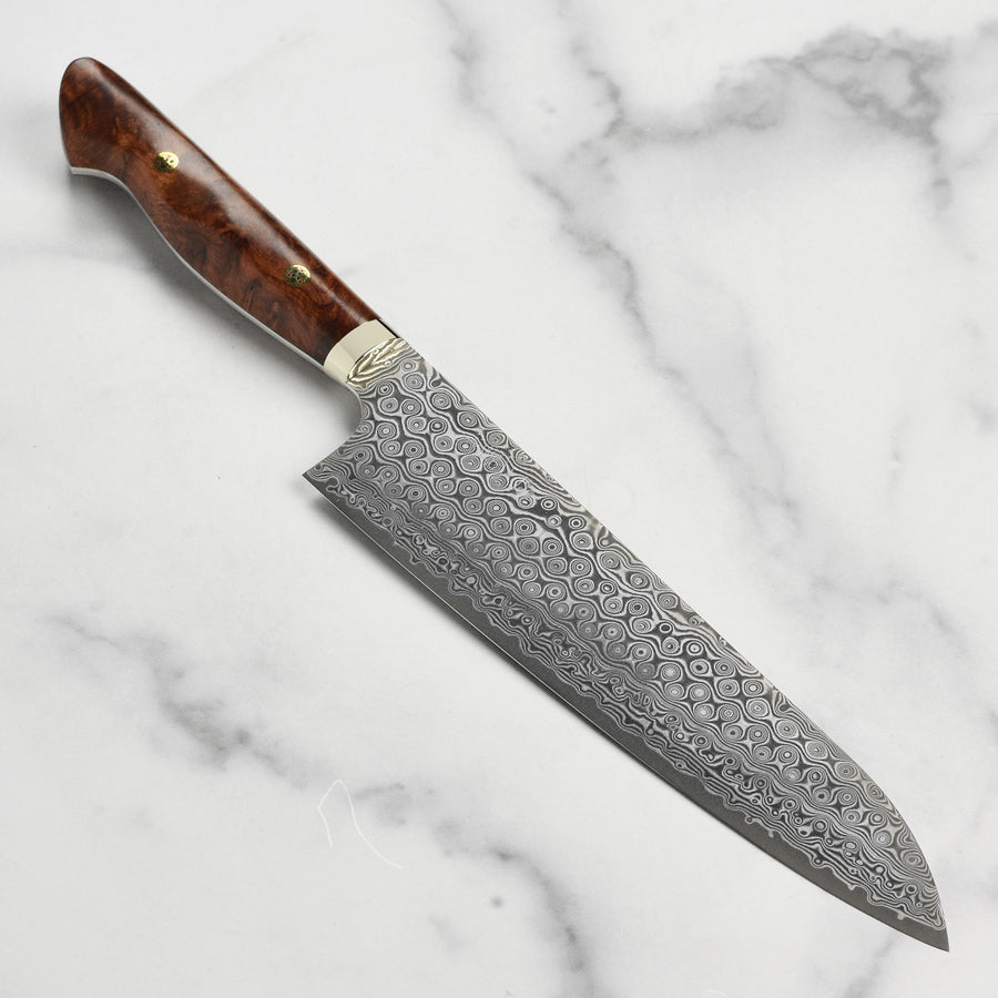 Nigara Anmon SG2 Damascus 9.4" Gyuto, Quince Wood