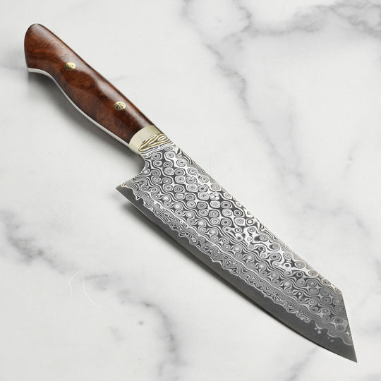 Nigara Anmon SG2 Damascus 8.25" Kiritsuke, Quince Wood