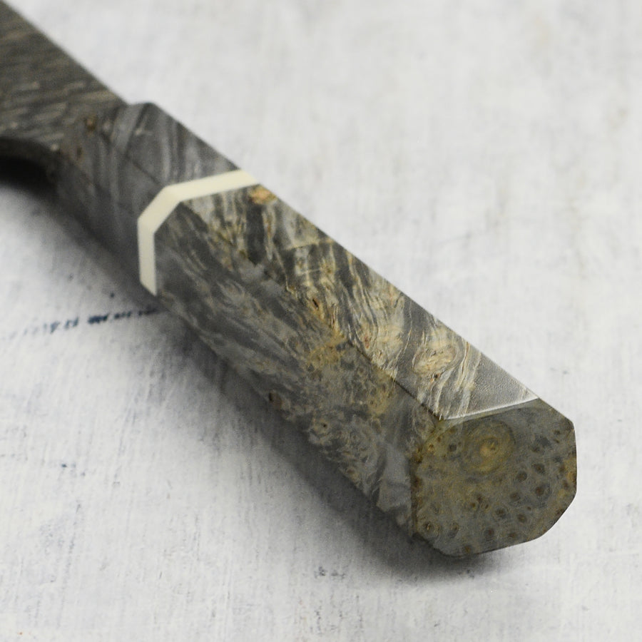 Hatsukokoro Itadaki Aogami #2 + Shirogami #2 Coreless Damascus 7" Santoku