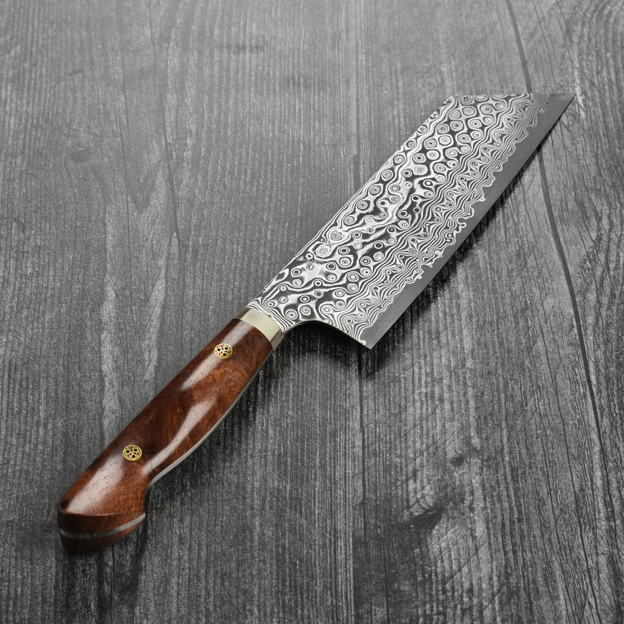 Nigara Anmon SG2 Damascus 7" Kiritsuke Nakiri, Quince Wood