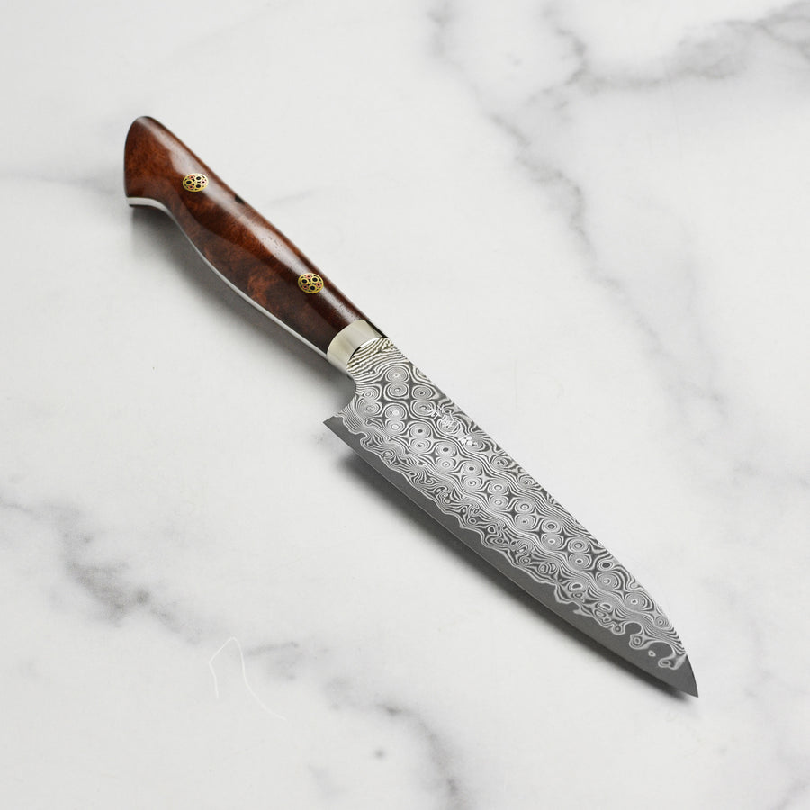 Nigara Anmon SG2 Damascus 5.9" Petty, Quince Wood