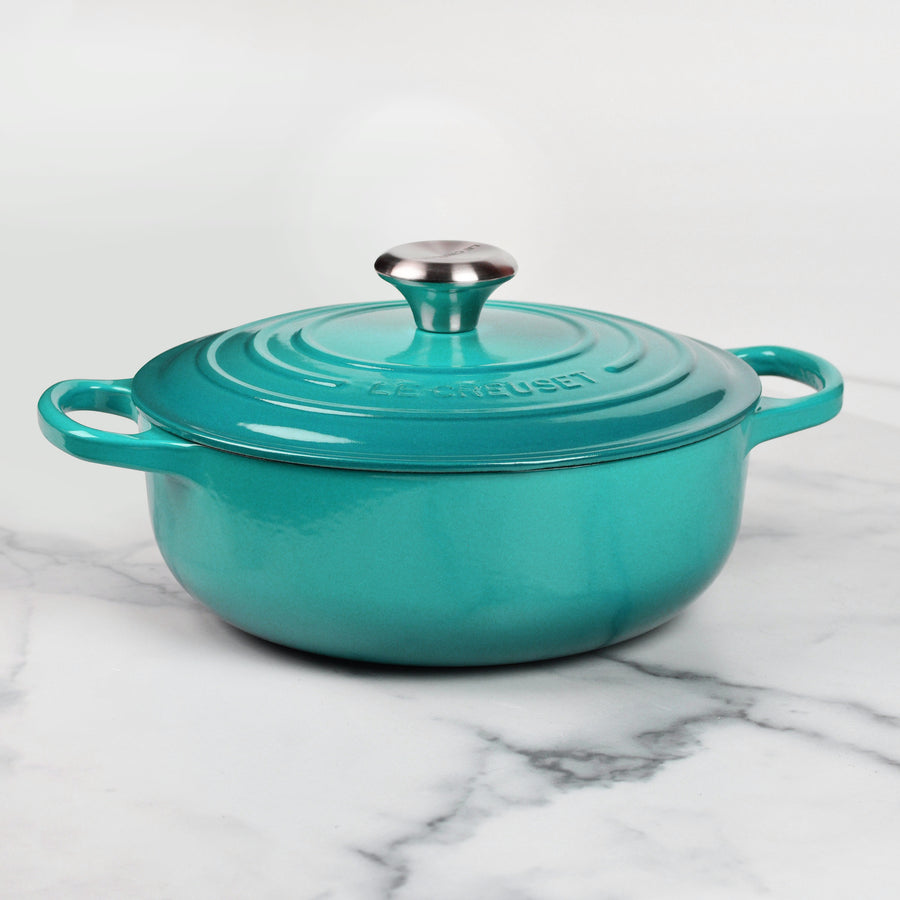 Le Creuset Signature Cast Iron 3.5-quart Caribbean Sauteuse Dutch Oven