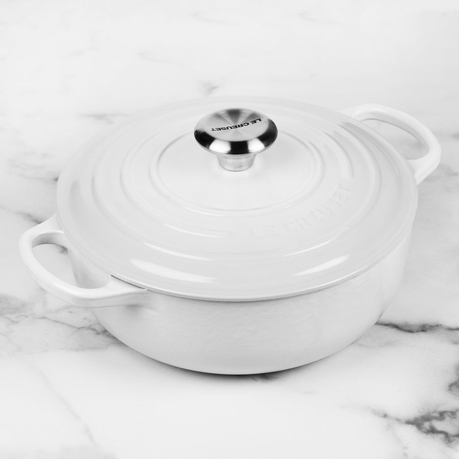 Le Creuset Sauteuse Dutch Oven - 3.5-qt Round - White – Cutlery and More