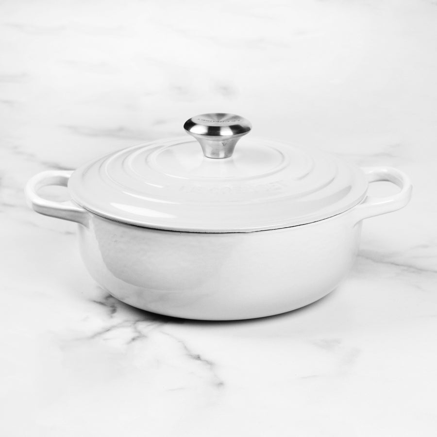 Le Creuset Signature Cast Iron 3.5-quart White Sauteuse Dutch Oven