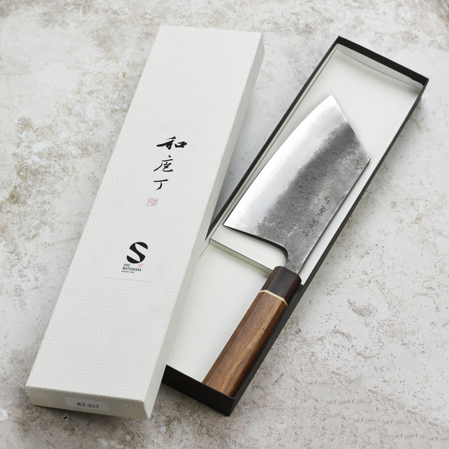 Matsubara Aogami #2 Nashiji Stainless Clad 7.5" Kiri Cleaver