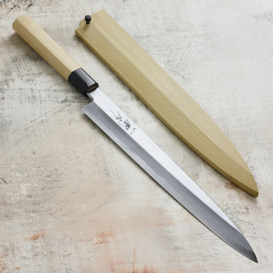 Ittetsu x Nakagawa Shirogami #2 Single-Bevel 11.8" Yanagiba with Saya
