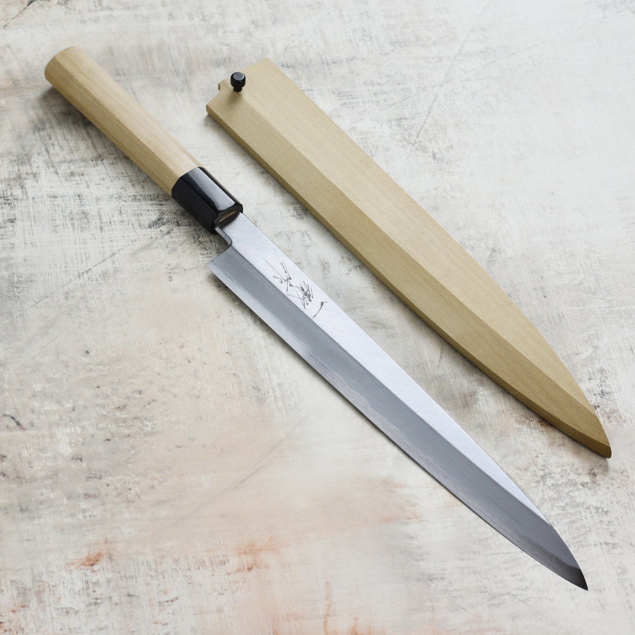 Ittetsu Nakagawa Shirogami #2 10.6" Yanagiba with Saya