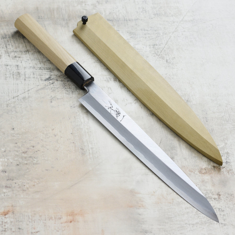 Ittetsu Nakagawa Shirogami #2 9.4" Yanagiba with Saya