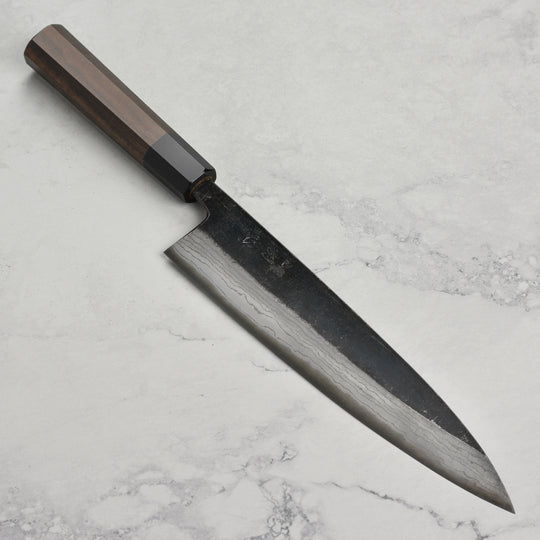 Hatsukokoro Kumokage Aogami Kurouchi Damascus 9.4" Gyuto