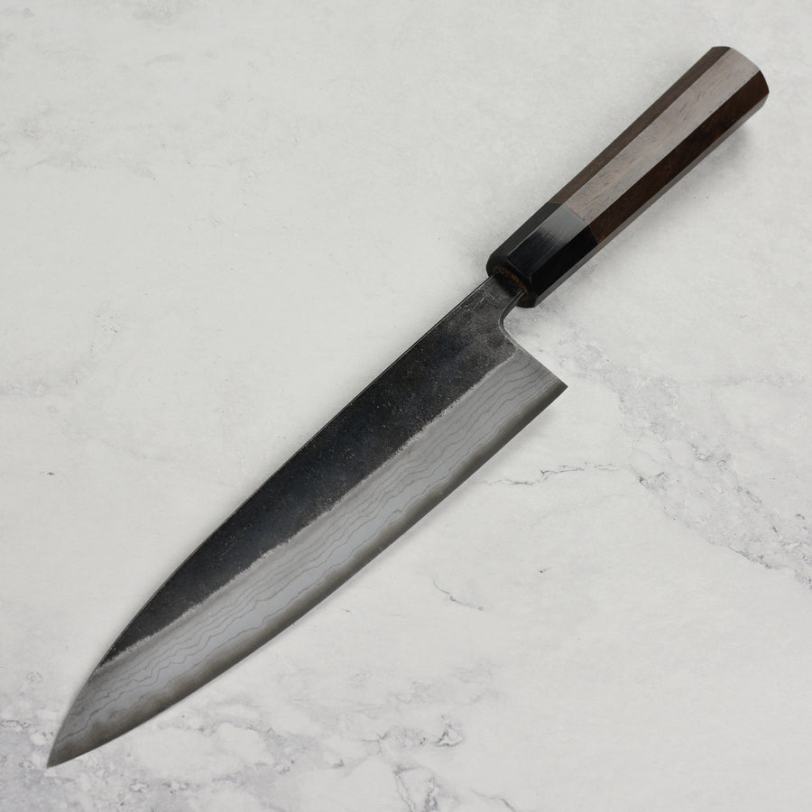 Hatsukokoro Kumokage Aogami Kurouchi Damascus 9.4" Gyuto