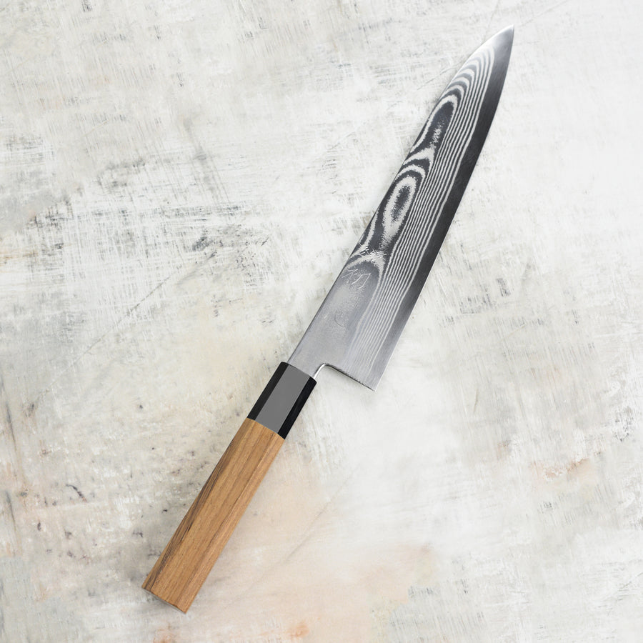 Hatsukokoro Ginsou Ginsan Damascus 8.25" Gyuto