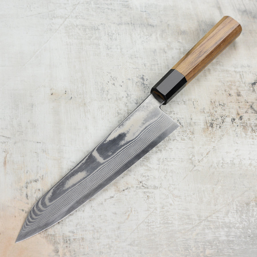 Hatsukokoro Ginsou Ginsan Damascus 8.25" Kiritsuke Gyuto