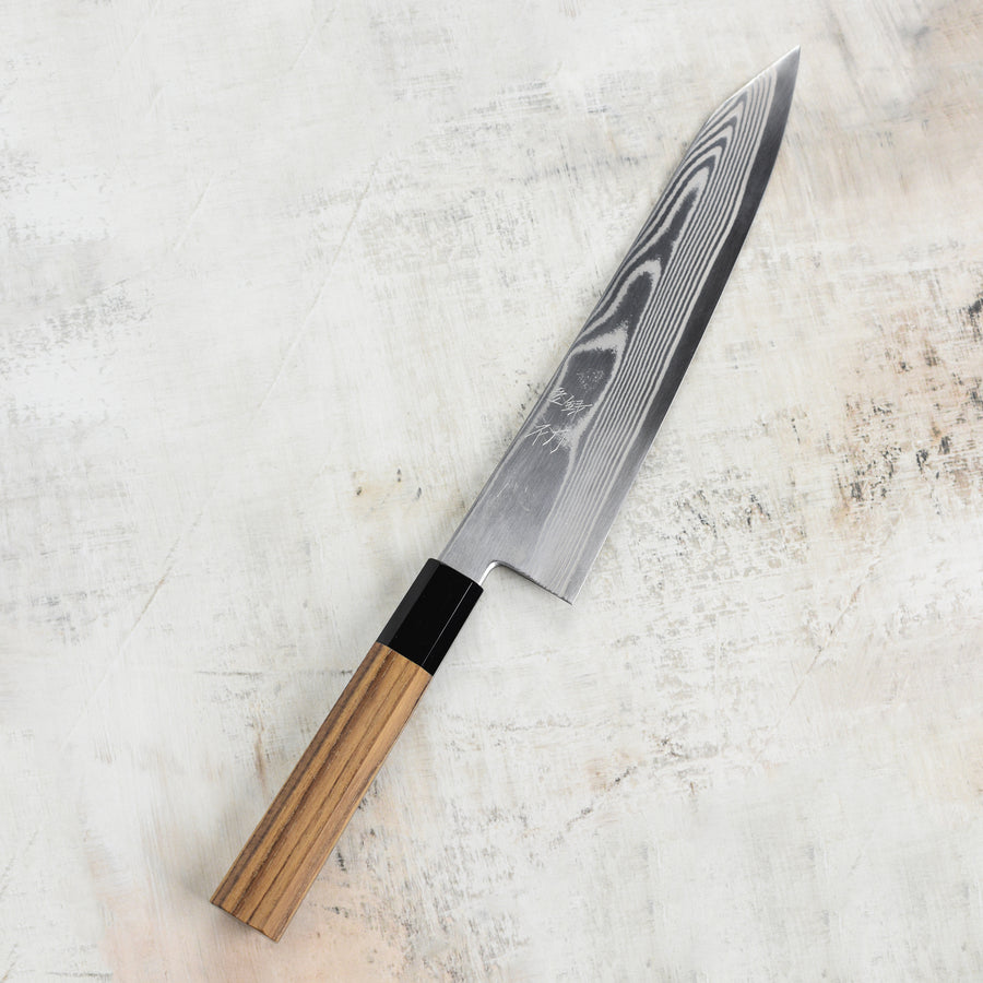 Hatsukokoro Ginsou Ginsan Damascus 8.25" Kiritsuke