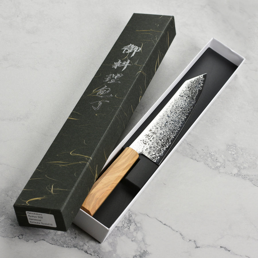 Hatsukokoro Ryuhyo SG2 Damascus 8.25" Kiritsuke