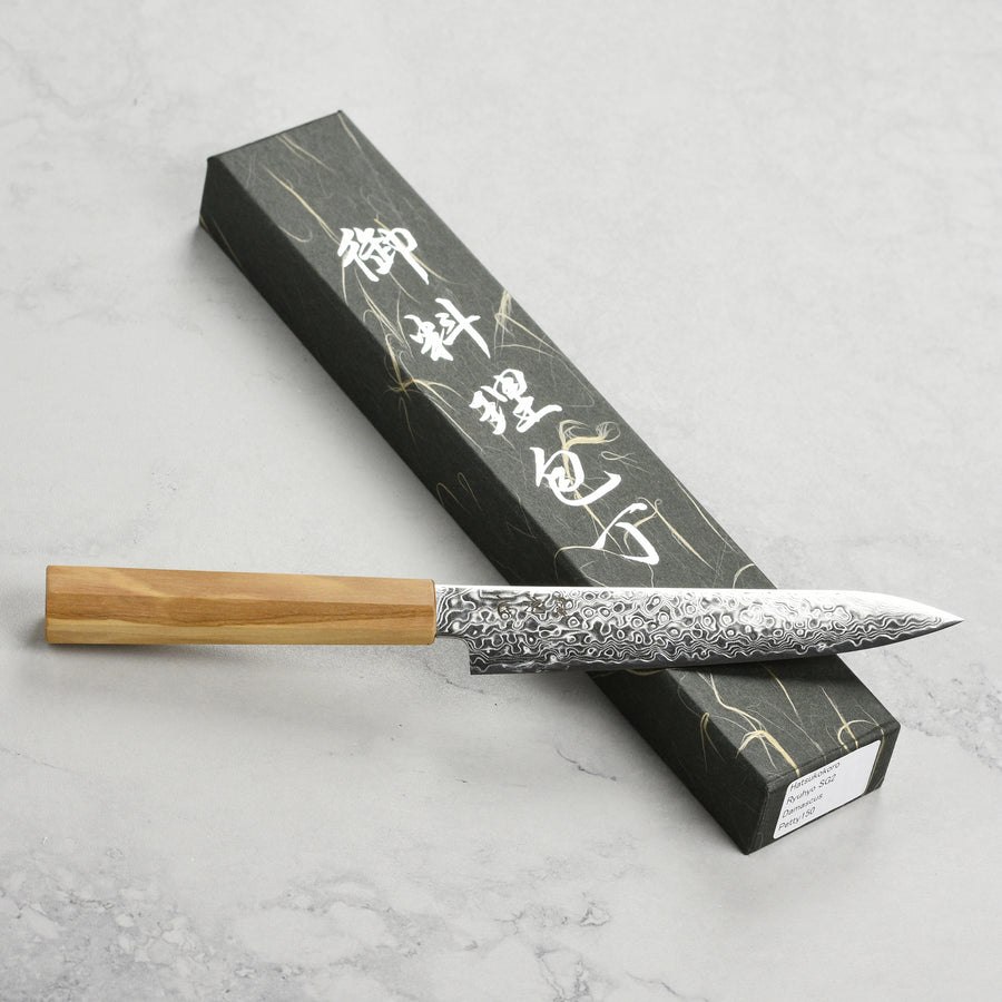 Hatsukokoro Ryuhyo SG2 Damascus 5.9" Petty