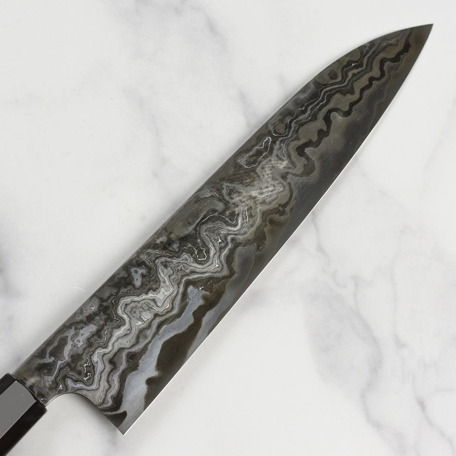 Nigara Kagetora Aogami #2 + Shirogami #2 Coreless Damascus 9.4" Gyuto