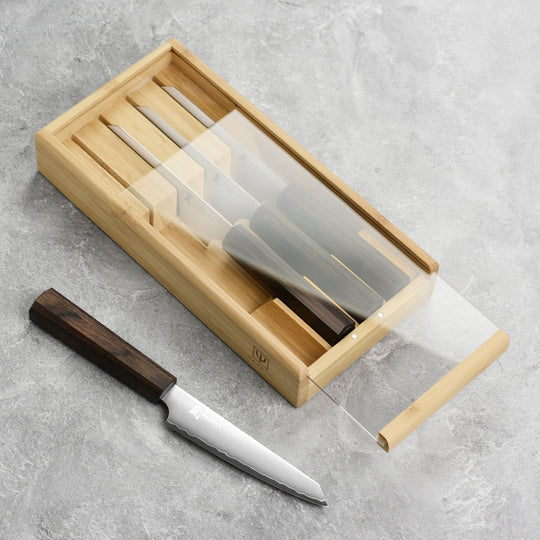 Yaxell Hana 4 Piece Steak Knife Set with Case