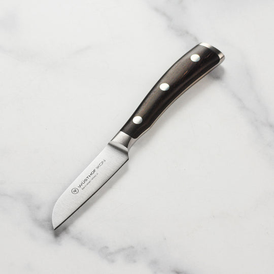 Wusthof Ikon Blackwood 3" Flat Cut Paring Knife