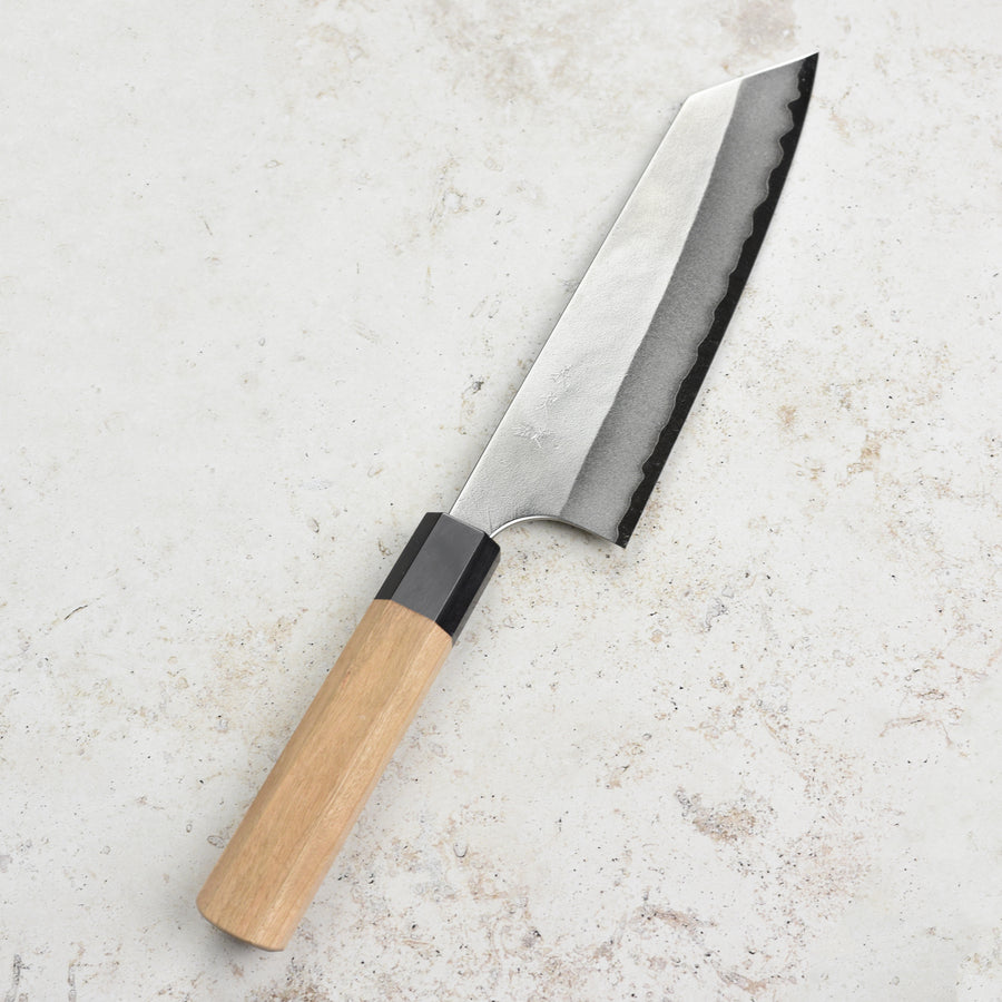 Yoshimi Kato Aogami Super Nashiji Stainless Clad 6.7" Bunka