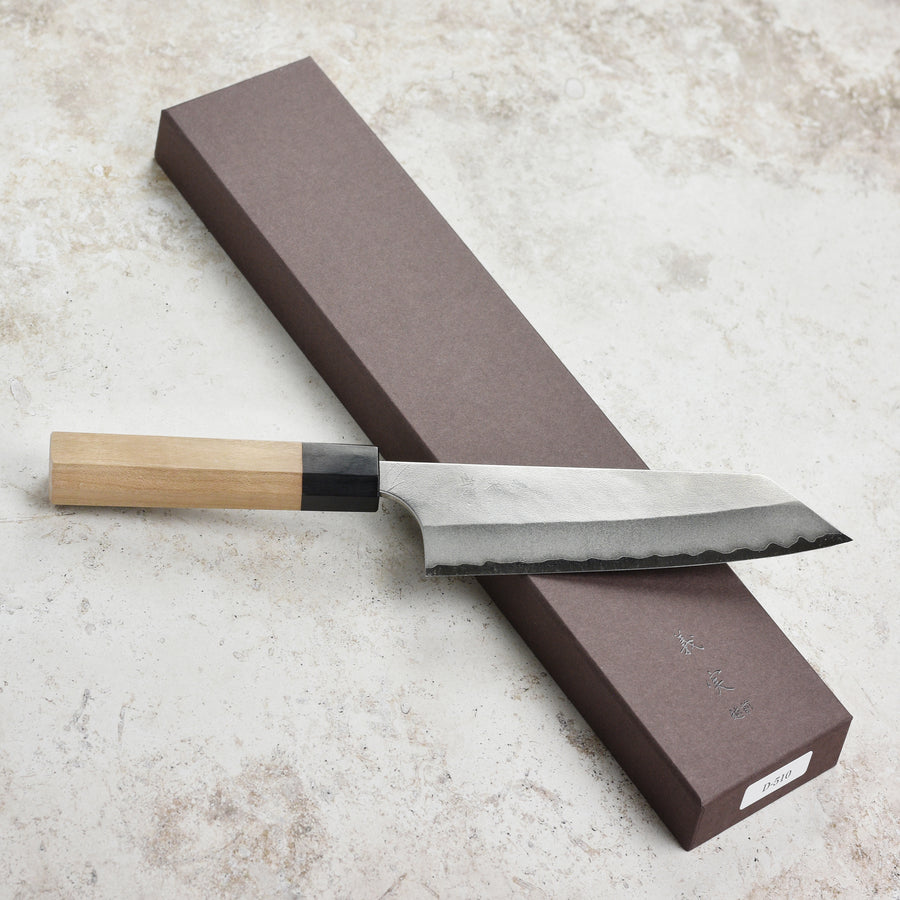 Yoshimi Kato Aogami Super Nashiji Stainless Clad 6.7" Bunka