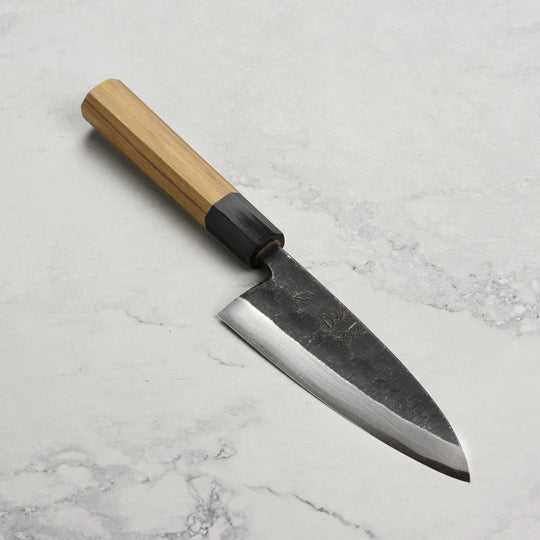 Hatsukokoro Shirasagi Aogami #2 Kurouchi 5.9" Single-Bevel Deba