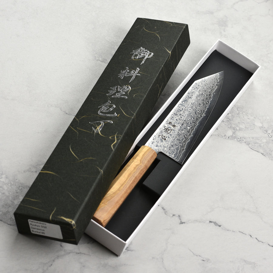 Hatsukokoro Ryuhyo SG2 Damascus 7" Bunka