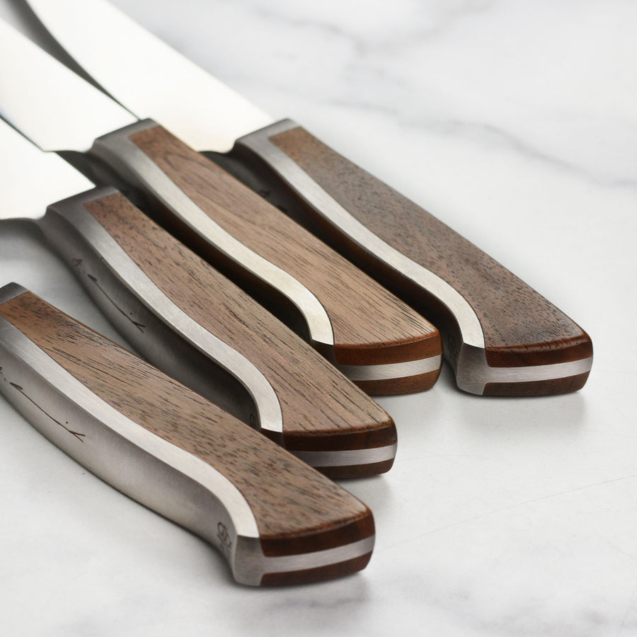 Gude Caminada 4 Piece Steak Knife Set, Serrated