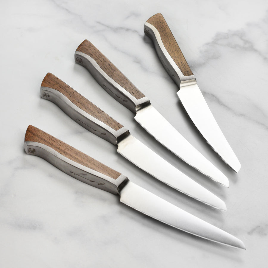 Gude Caminada 4 Piece Steak Knife Set, Serrated