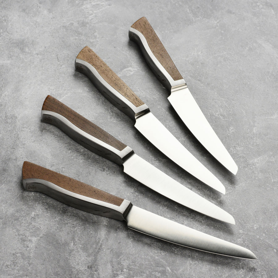 Gude Caminada 4 Piece Steak Knife Set, Fine Edge