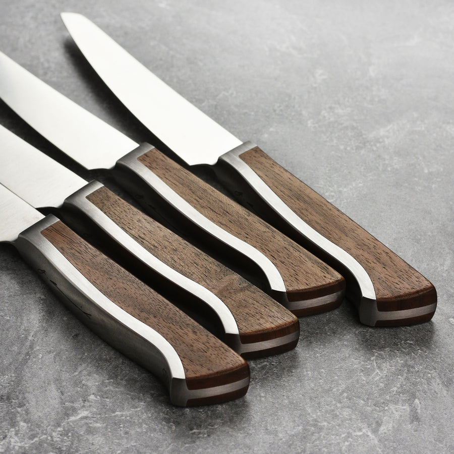 Gude Caminada 4 Piece Steak Knife Set, Fine Edge