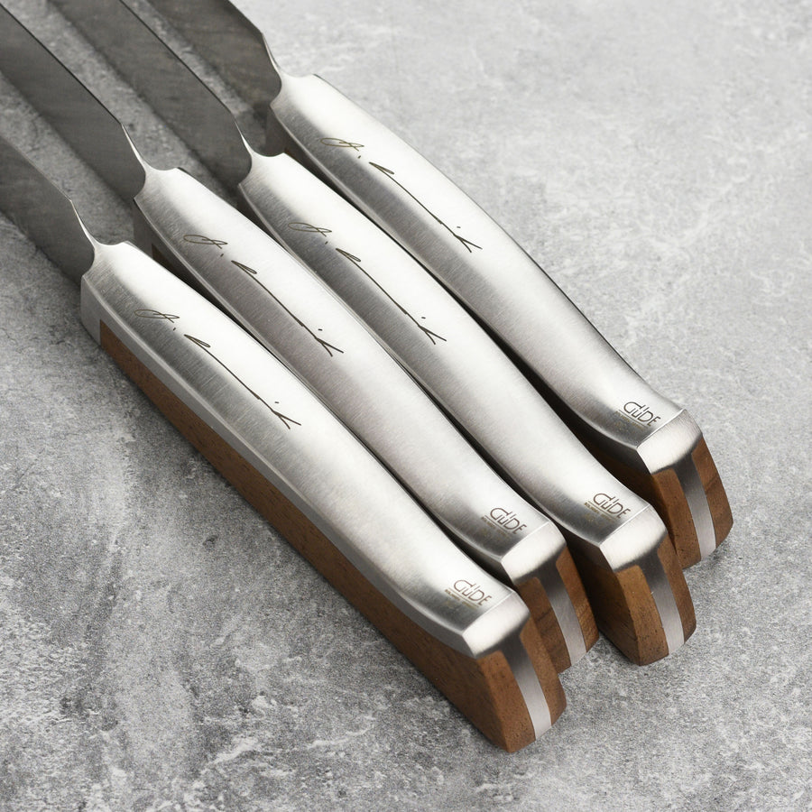 Gude Caminada 4 Piece Steak Knife Set, Fine Edge