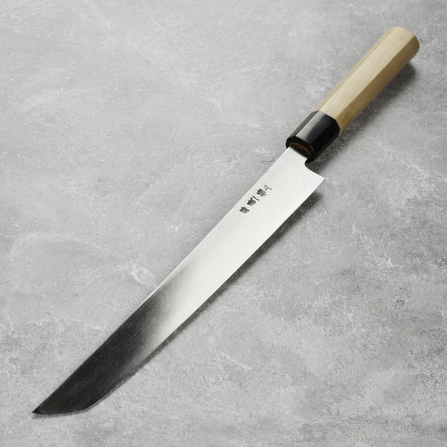 Ittetsu by Yoshikazu Tanaka Shirogami #2 Single Bevel 10.6" Sakimaru Takohiki with Saya