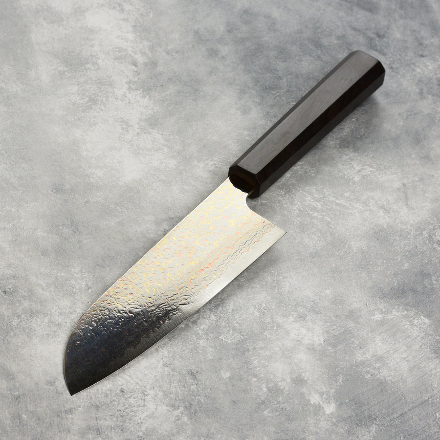 Saji Rainbow Damascus 6.5" Santoku