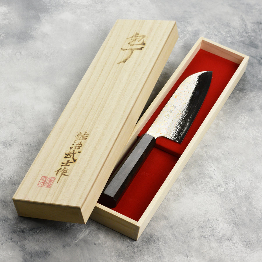 Saji Rainbow Damascus 6.5" Santoku