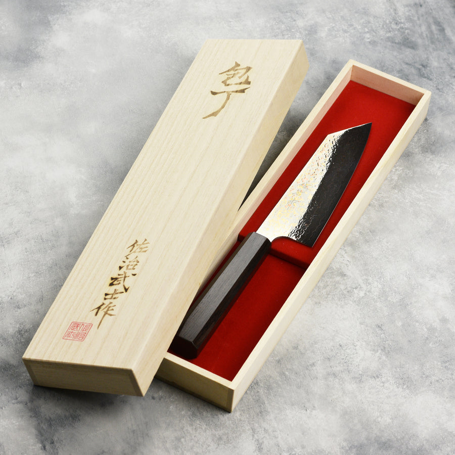 Saji Rainbow Damascus 6.7" Bunka