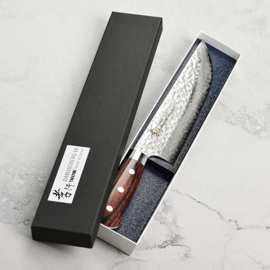 Takayuki Hammered Damascus 8.25" Butcher's Knife