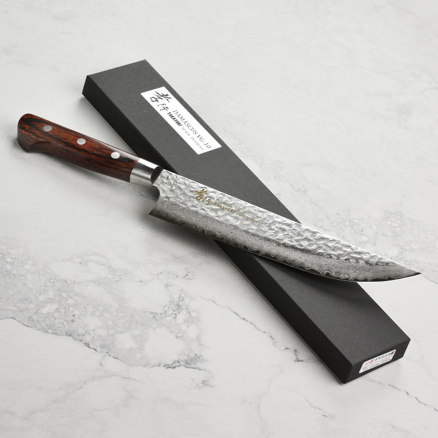 Takayuki Hammered Damascus 8.25" Butcher's Knife
