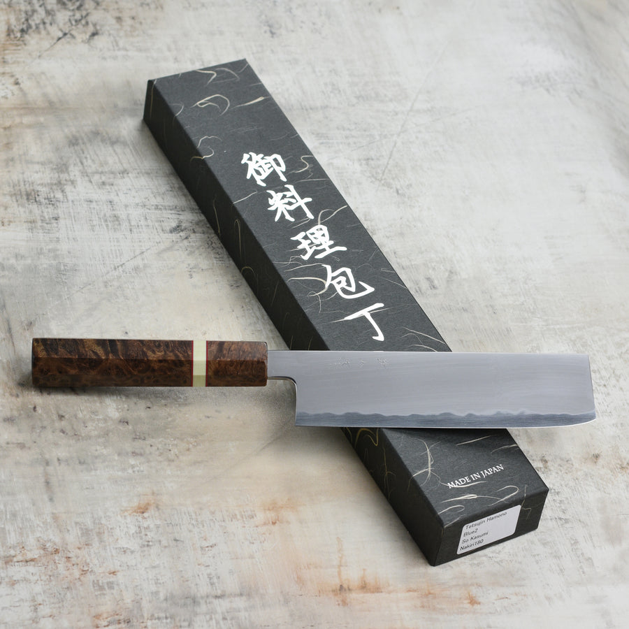 Tetsujin Aogami #2 So Kasumi 7" Nakiri, C+M Custom Handle