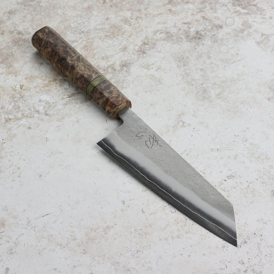Yoshikane SKD Nashiji Stainless Clad 6.5" Bunka, C+M Custom Handle