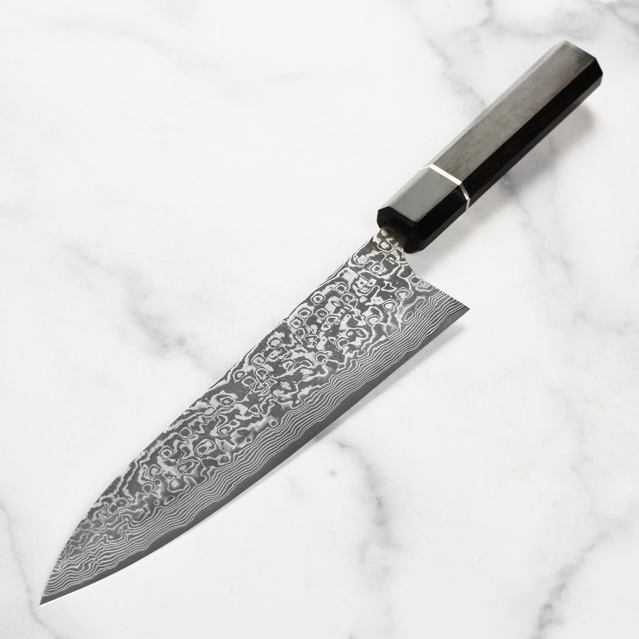 Saji SG2 Black Damascus 8.25" Gyuto, Ebony