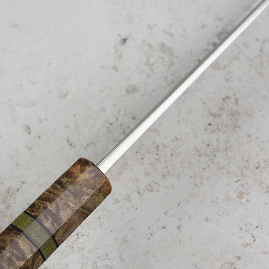 Yoshikane SKD Nashiji Stainless Clad 6.5" Bunka, C+M Custom Handle