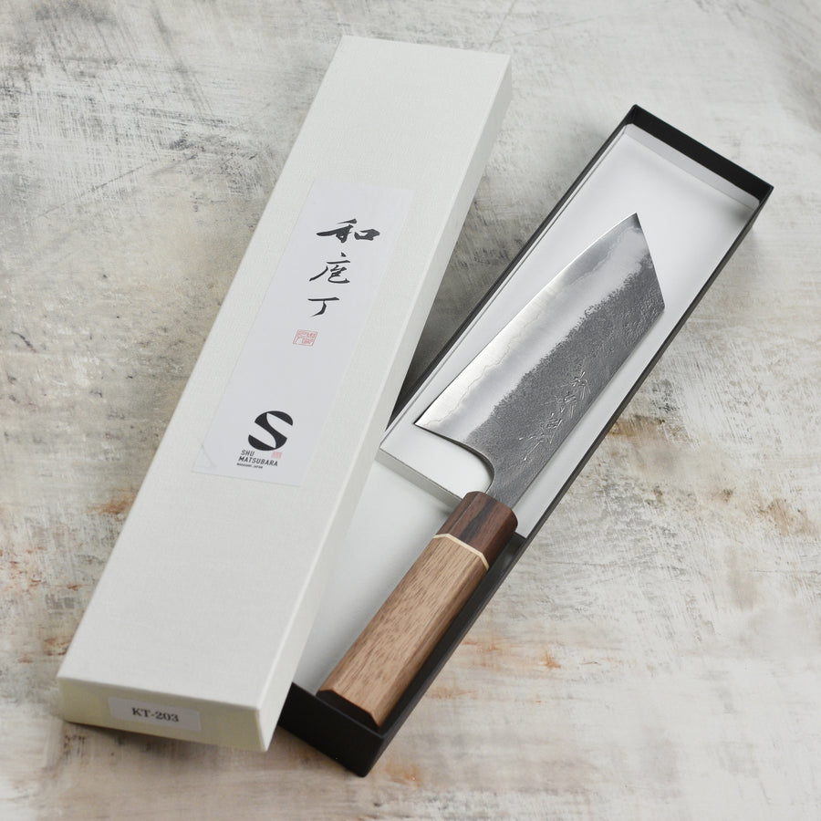 Matsubara Aogami #2 Nashiji Stainless Clad 7" Bunka