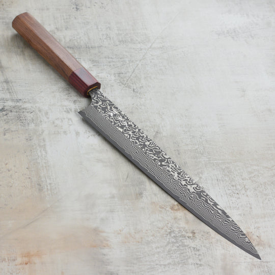 Yoshimi Kato SG2 Black Damascus 10.6" Sujihiki